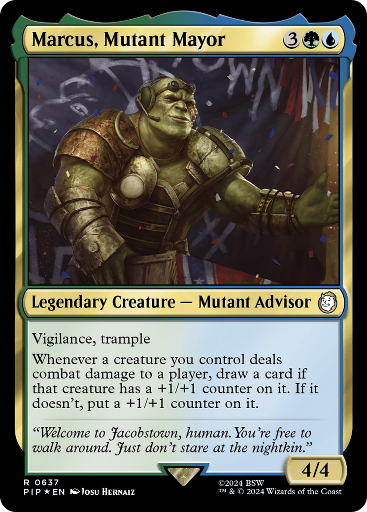 Marcus, Mutant Mayor (Surge Foil) [Fallout] | Galaxy Games LLC