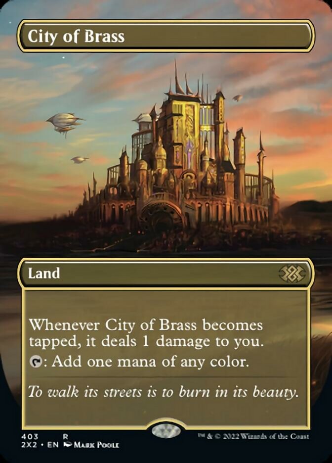 City of Brass (Borderless Alternate Art) [Double Masters 2022] | Galaxy Games LLC