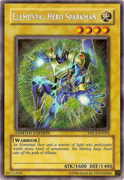 Elemental Hero Sparkman [EHC2-EN001] Secret Rare | Galaxy Games LLC