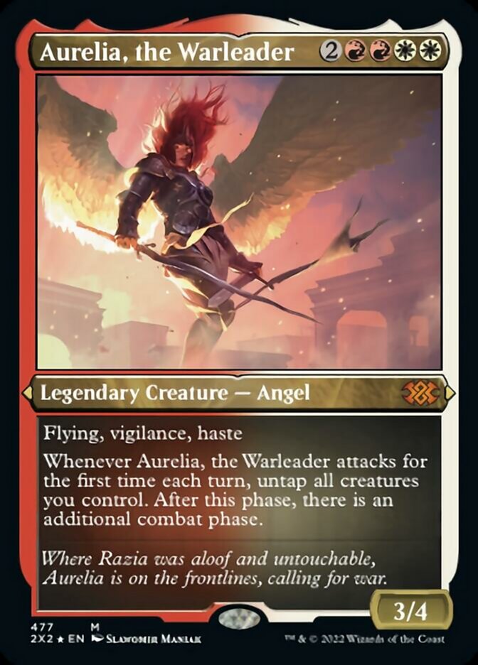 Aurelia, the Warleader (Foil Etched) [Double Masters 2022] | Galaxy Games LLC