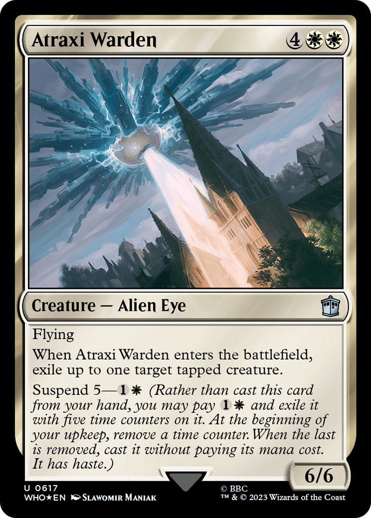 Atraxi Warden (Surge Foil) [Doctor Who] | Galaxy Games LLC