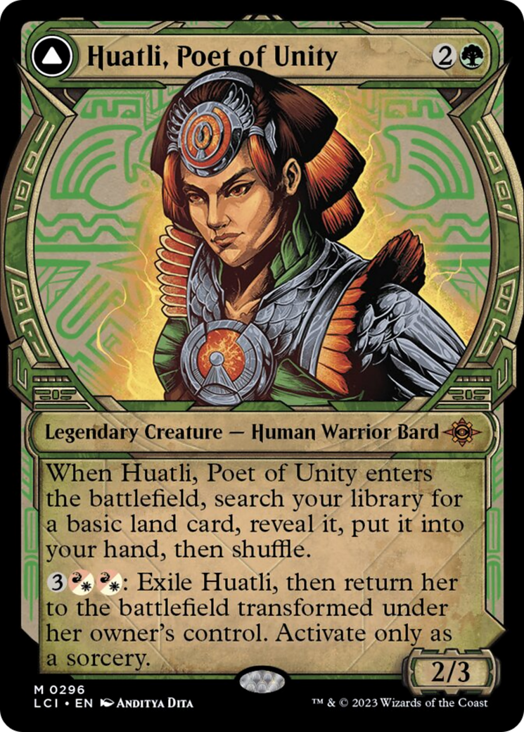 Huatli, Poet of Unity // Roar of the Fifth People (Showcase) [The Lost Caverns of Ixalan] | Galaxy Games LLC