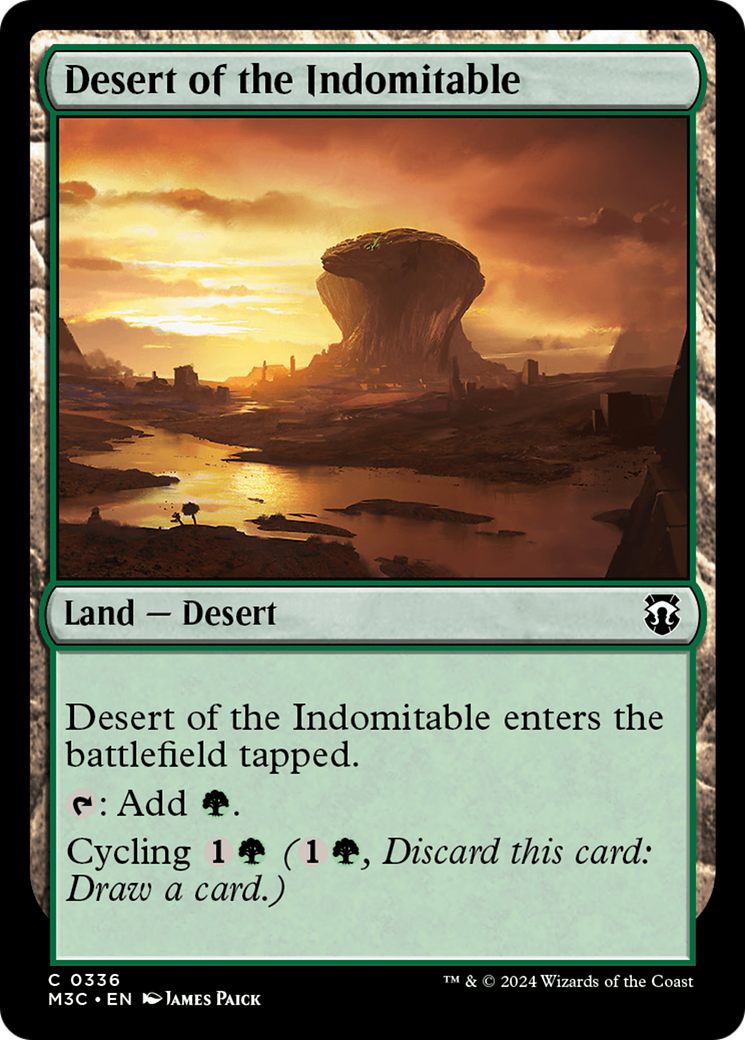 Desert of the Indomitable (Ripple Foil) [Modern Horizons 3 Commander] | Galaxy Games LLC