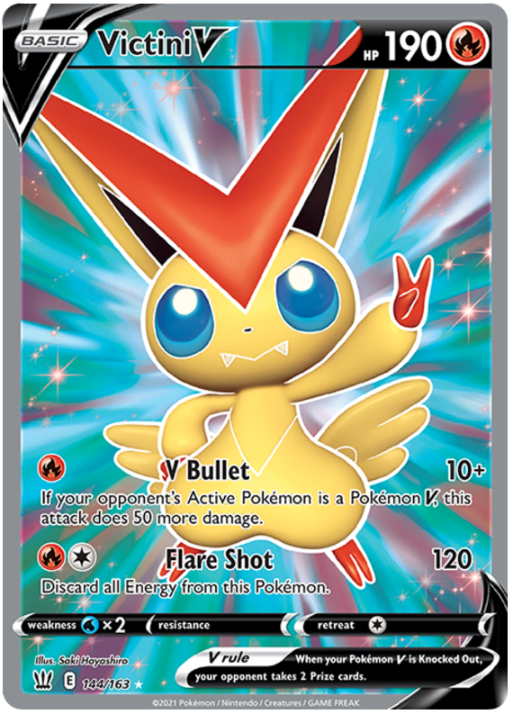 Victini V (144/163) [Sword & Shield: Battle Styles] | Galaxy Games LLC