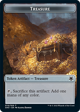 Zombie // Treasure Double-Sided Token [Game Night: Free-for-All Tokens] | Galaxy Games LLC