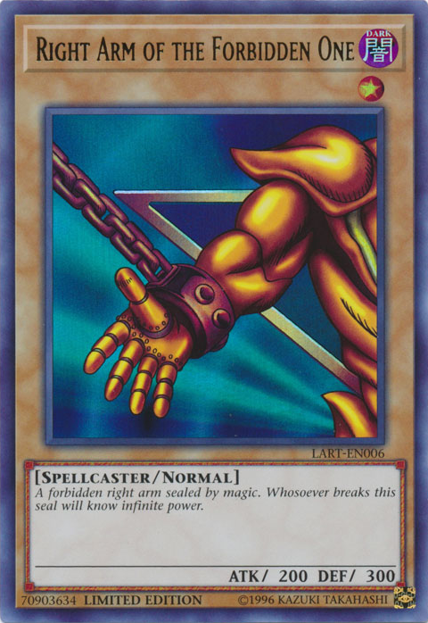 Right Arm of the Forbidden One [LART-EN006] Ultra Rare | Galaxy Games LLC