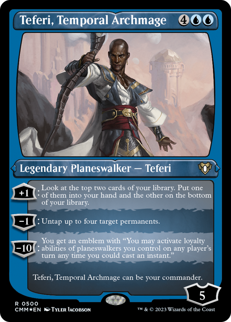 Teferi, Temporal Archmage (Foil Etched) [Commander Masters] | Galaxy Games LLC