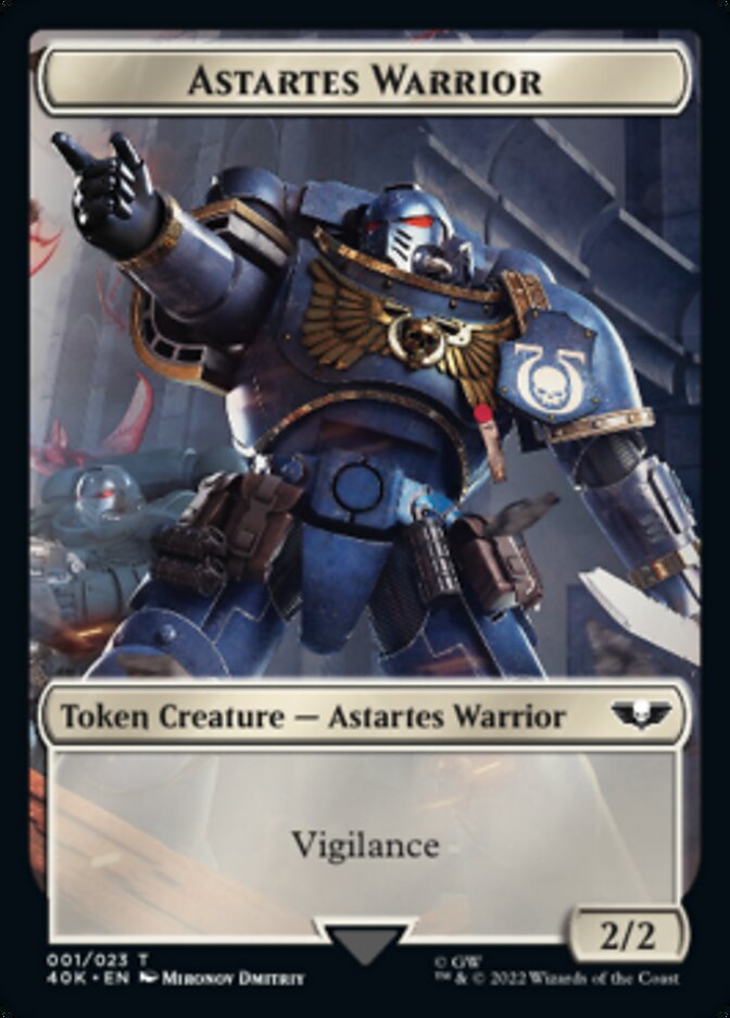 Astartes Warrior (001) // Clue Double-Sided Token [Warhammer 40,000 Tokens] | Galaxy Games LLC