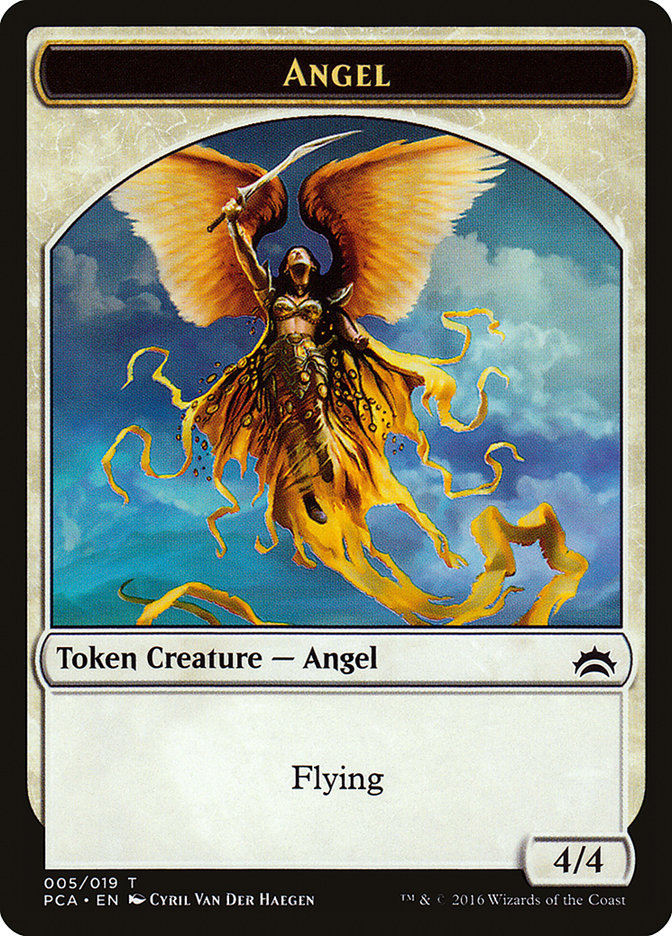 Angel // Saproling Double-Sided Token [Planechase Anthology Tokens] | Galaxy Games LLC