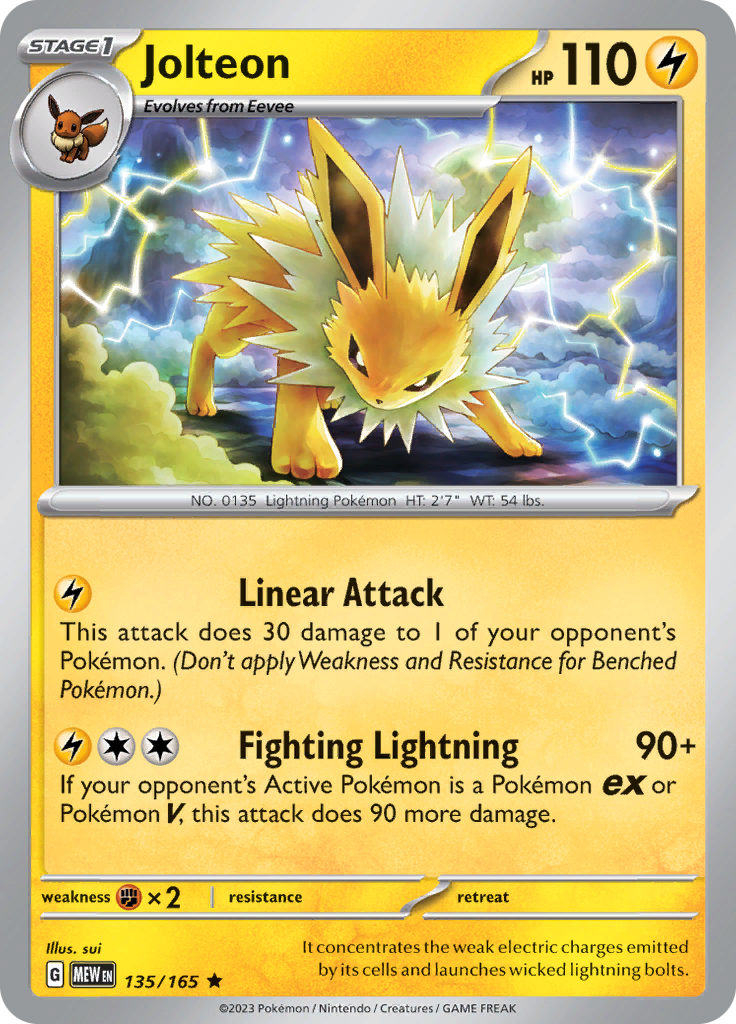 Jolteon (135/165) [Scarlet & Violet 151] | Galaxy Games LLC