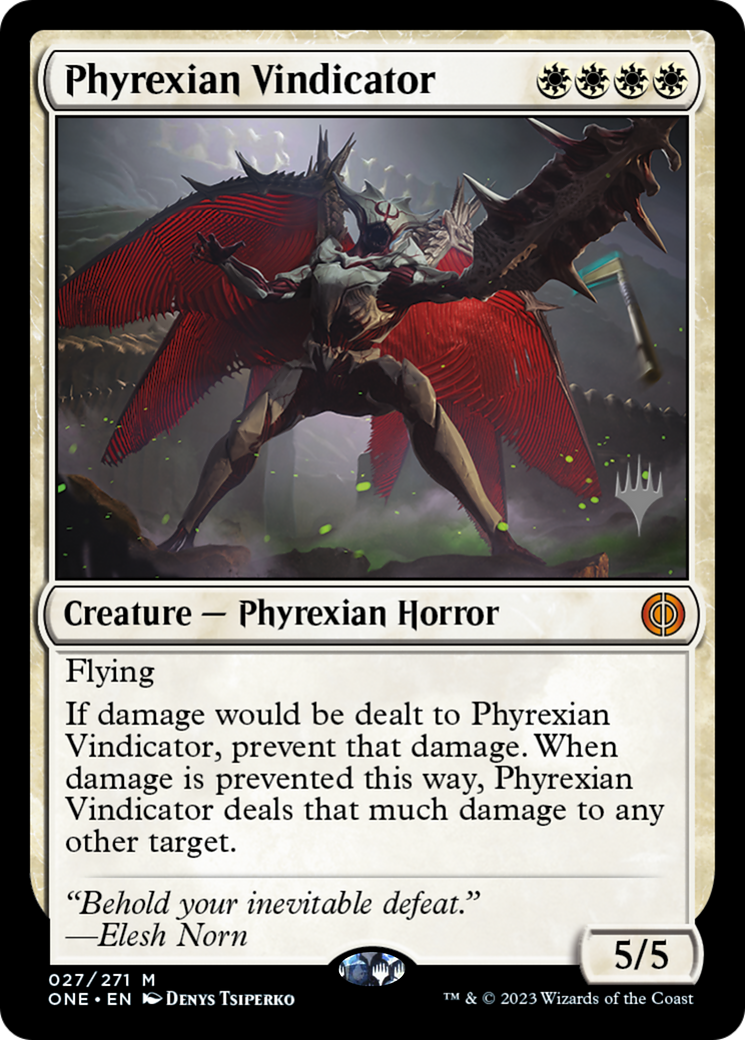 Phyrexian Vindicator (Promo Pack) [Phyrexia: All Will Be One Promos] | Galaxy Games LLC
