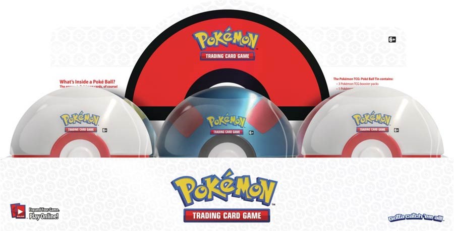 Poke Ball Tin Display (Fall 2019) | Galaxy Games LLC