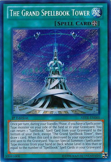 The Grand Spellbook Tower [ABYR-EN060] Secret Rare | Galaxy Games LLC