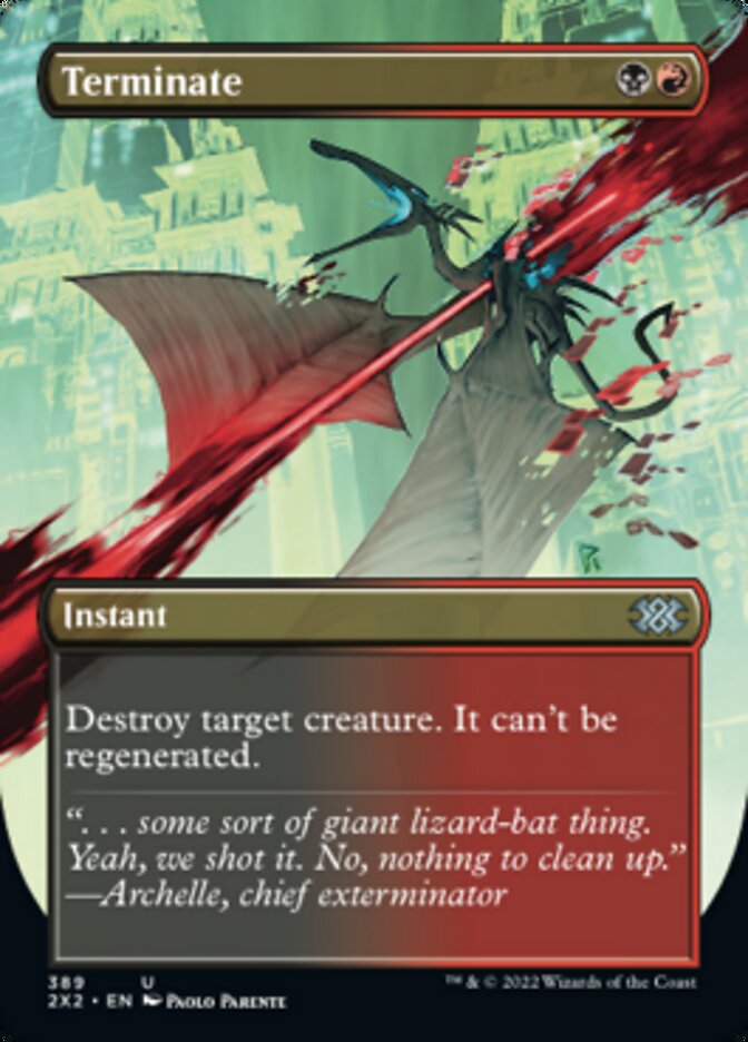 Terminate (Borderless Alternate Art) [Double Masters 2022] | Galaxy Games LLC