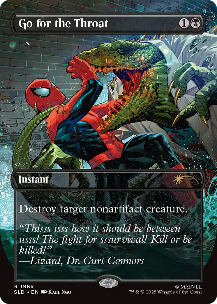 Go for the Throat (Rainbow Foil) [Secret Lair Drop Series] | Galaxy Games LLC