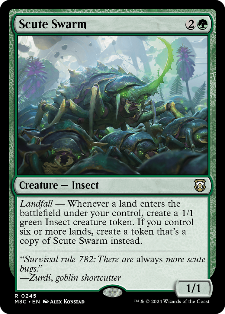 Scute Swarm (Ripple Foil) [Modern Horizons 3 Commander] | Galaxy Games LLC