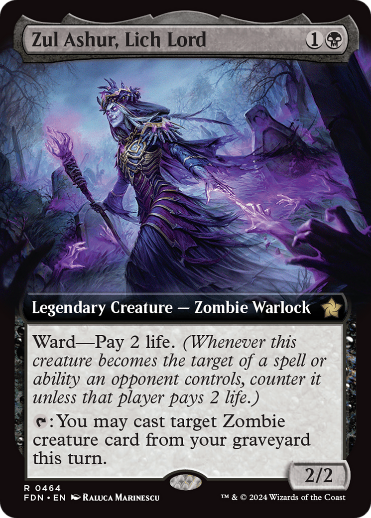 Zul Ashur, Lich Lord (Extended Art) [Foundations] | Galaxy Games LLC