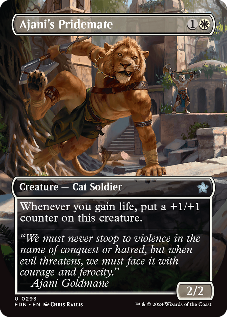 Ajani's Pridemate (Borderless) [Foundations] | Galaxy Games LLC