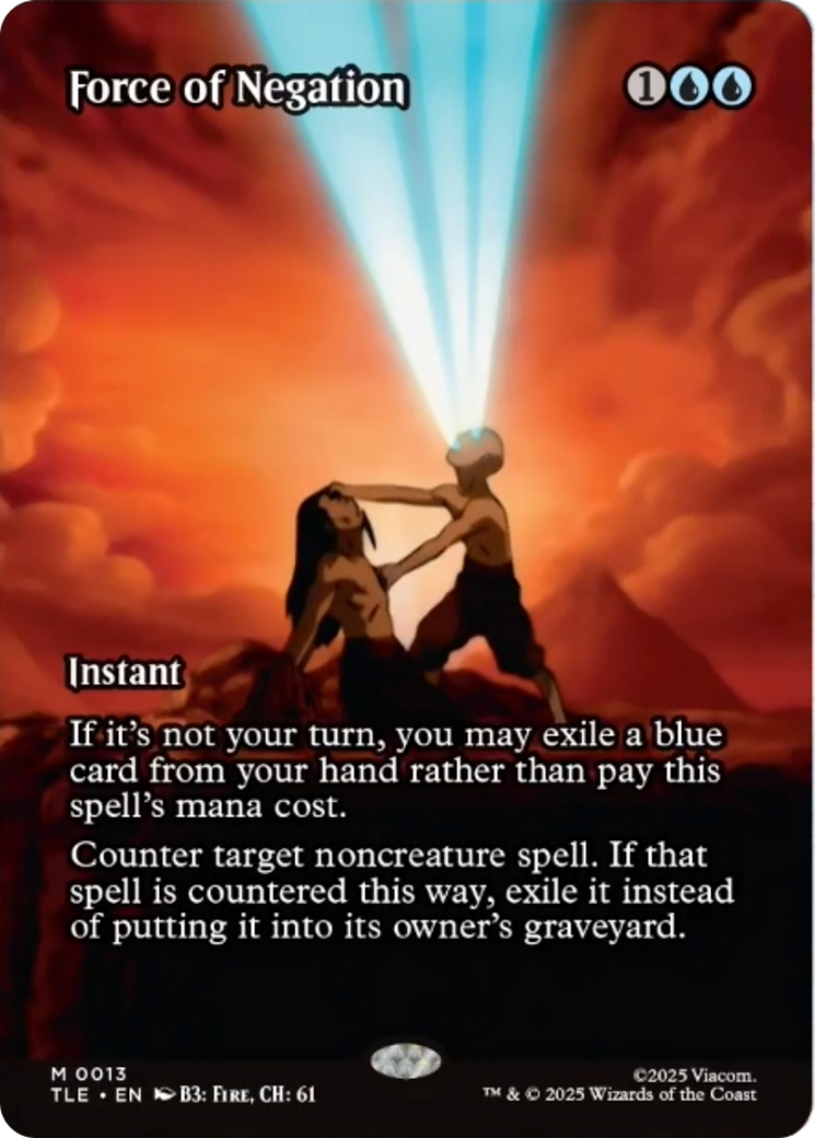 Force of Negation (Borderless) [Avatar: The Last Airbender: Eternal-Legal] | Galaxy Games LLC