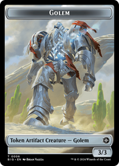 Treasure // Golem Double-Sided Token [Outlaws of Thunder Junction Tokens] | Galaxy Games LLC