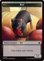 Elf Warrior // Rat (0030) Double-Sided Token [Foundations Tokens] | Galaxy Games LLC