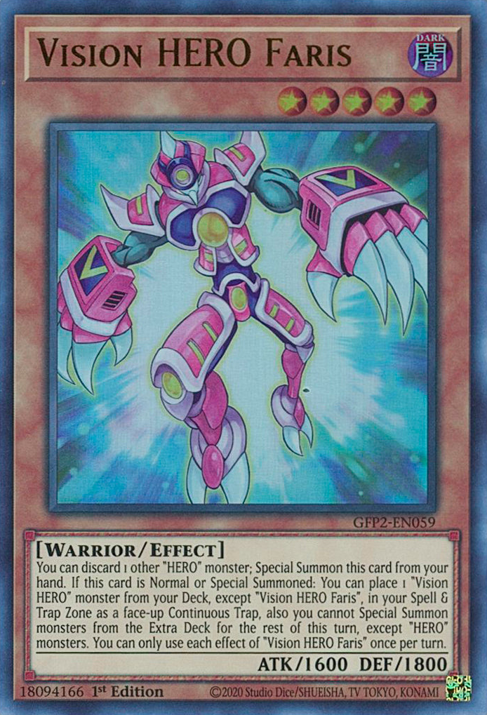 yugioh vision hero cards Vision HERO Faris [GFP2-EN059] Ultra Rare – Galaxy Games LLC