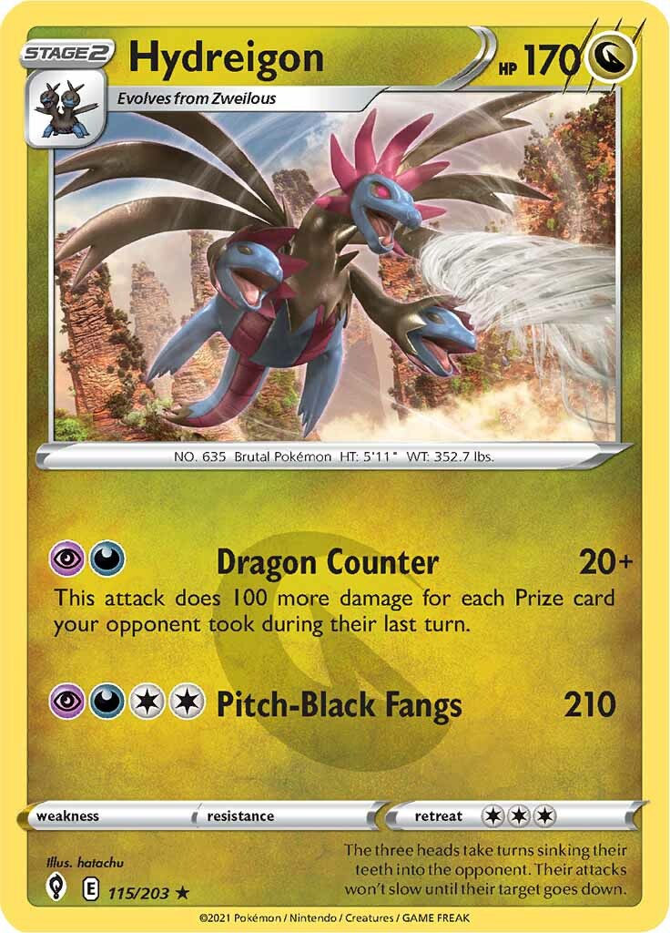 Hydreigon (115/203) [Sword & Shield: Evolving Skies] | Galaxy Games LLC