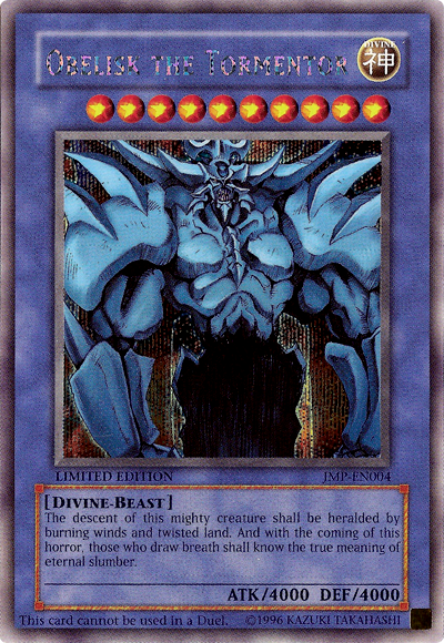 Obelisk the Tormentor [JMP-EN004] Secret Rare | Galaxy Games LLC