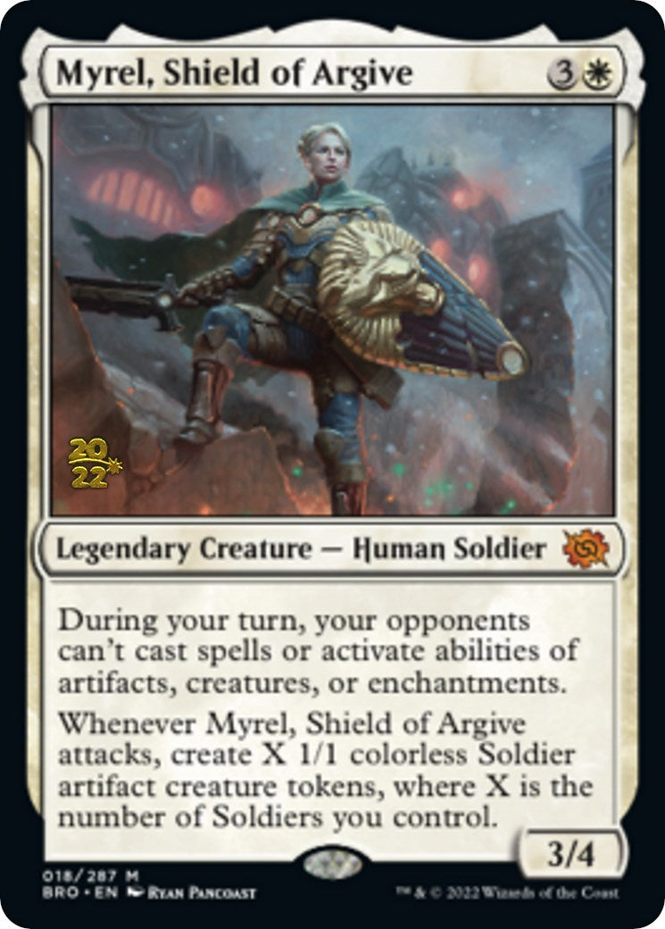 Myrel, Shield of Argive [The Brothers' War Prerelease Promos] | Galaxy Games LLC