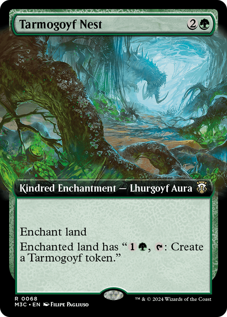 Tarmogoyf Nest (Extended Art) (Ripple Foil) [Modern Horizons 3 Commander] | Galaxy Games LLC