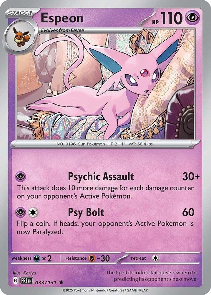 Espeon (033/131) [Scarlet & Violet: Prismatic Evolutions] | Galaxy Games LLC