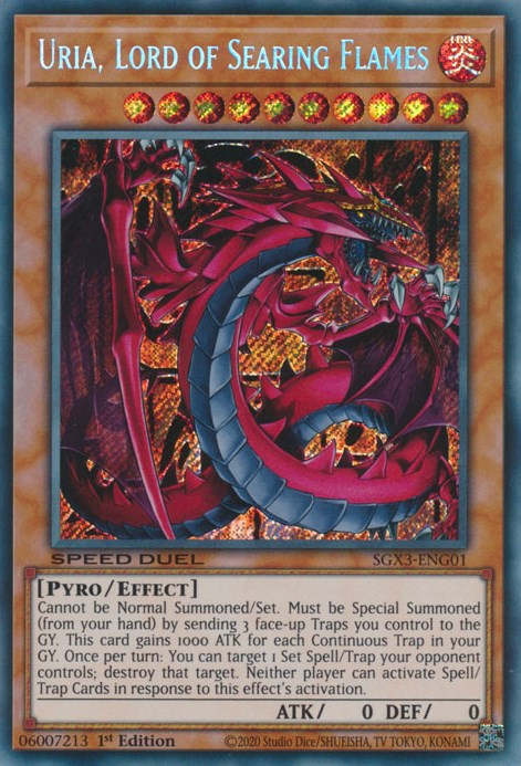 Uria, Lord of Searing Flames [SGX3-ENG01] Secret Rare | Galaxy Games LLC