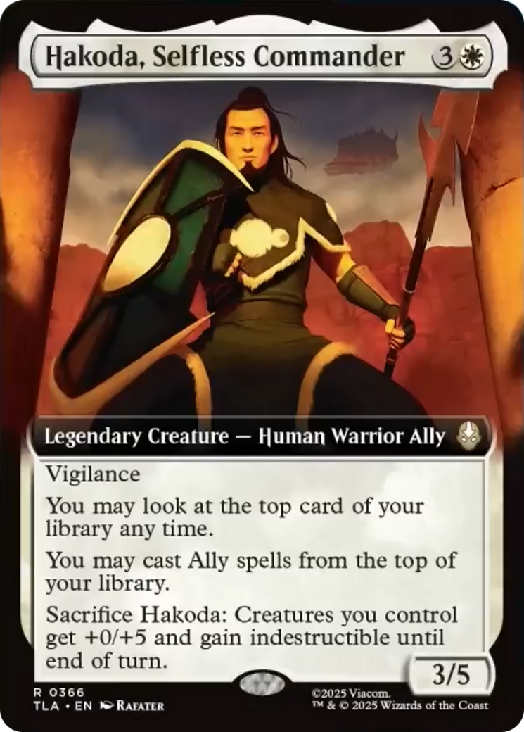 Hakoda, Selfless Commander (Extended Art) [Avatar: The Last Airbender] | Galaxy Games LLC