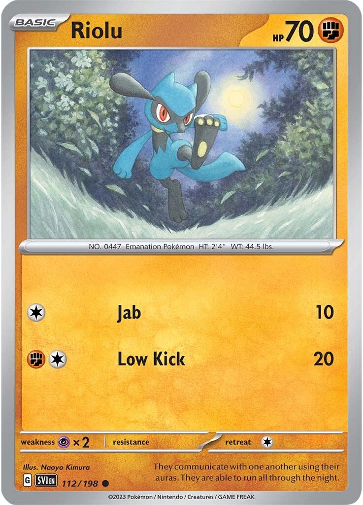 Riolu (112/198) [Scarlet & Violet: Base Set] | Galaxy Games LLC