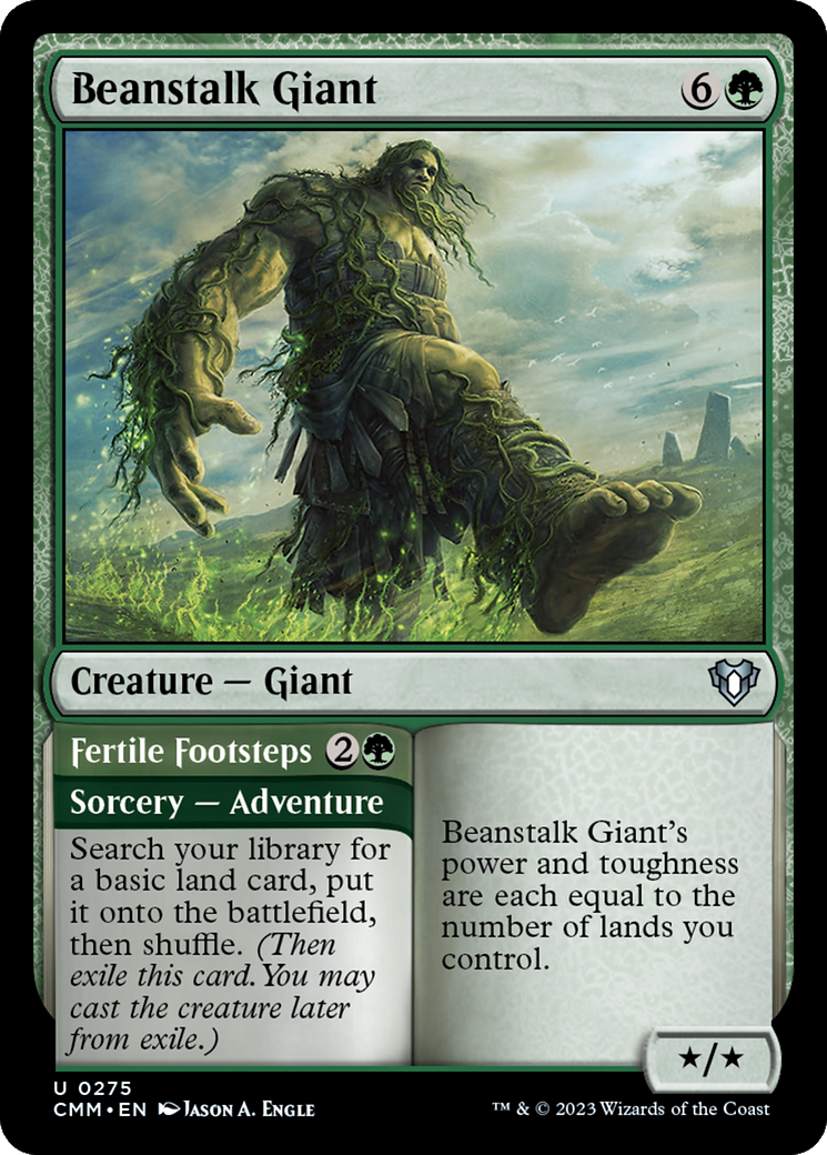 Beanstalk Giant // Fertile Footsteps [Commander Masters] | Galaxy Games LLC