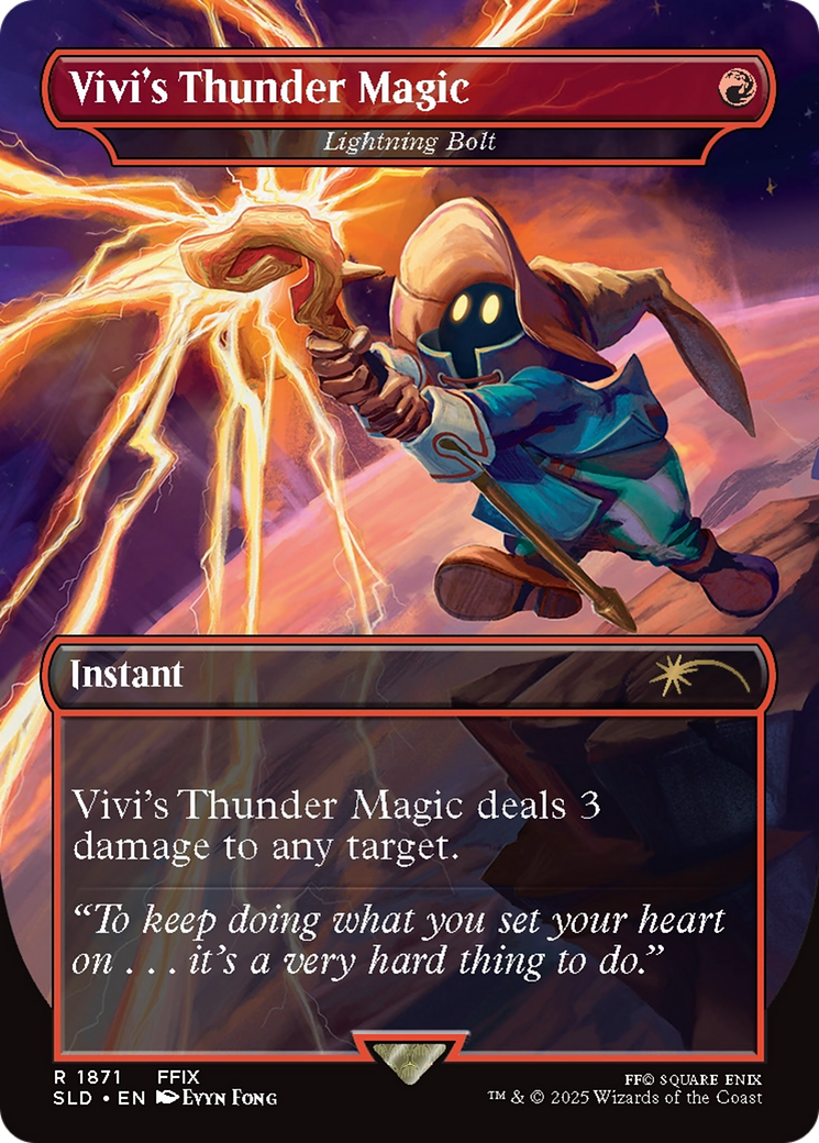 Vivi's Thunder Magic - Lightning Bolt [Secret Lair Drop Series] | Galaxy Games LLC