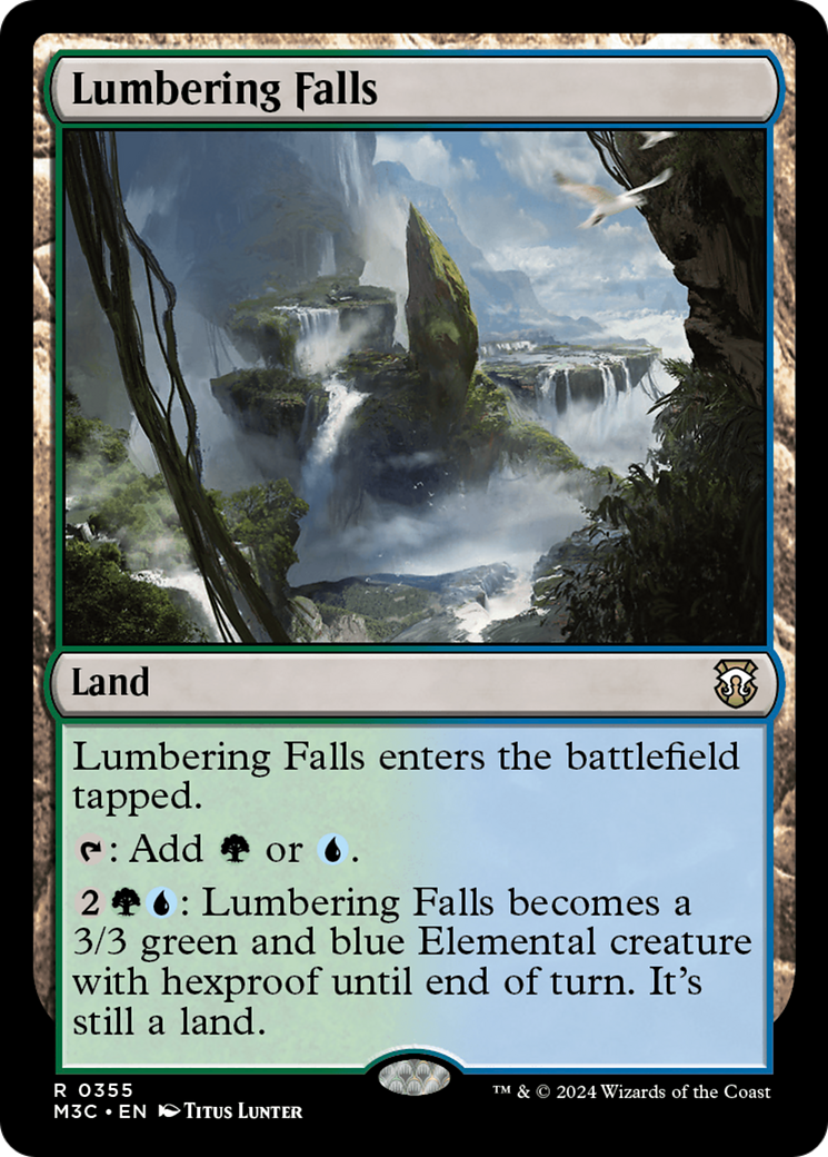 Lumbering Falls (Ripple Foil) [Modern Horizons 3 Commander] | Galaxy Games LLC