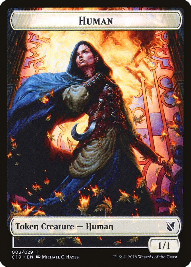 Pegasus // Human Double-Sided Token [Commander 2019 Tokens] | Galaxy Games LLC