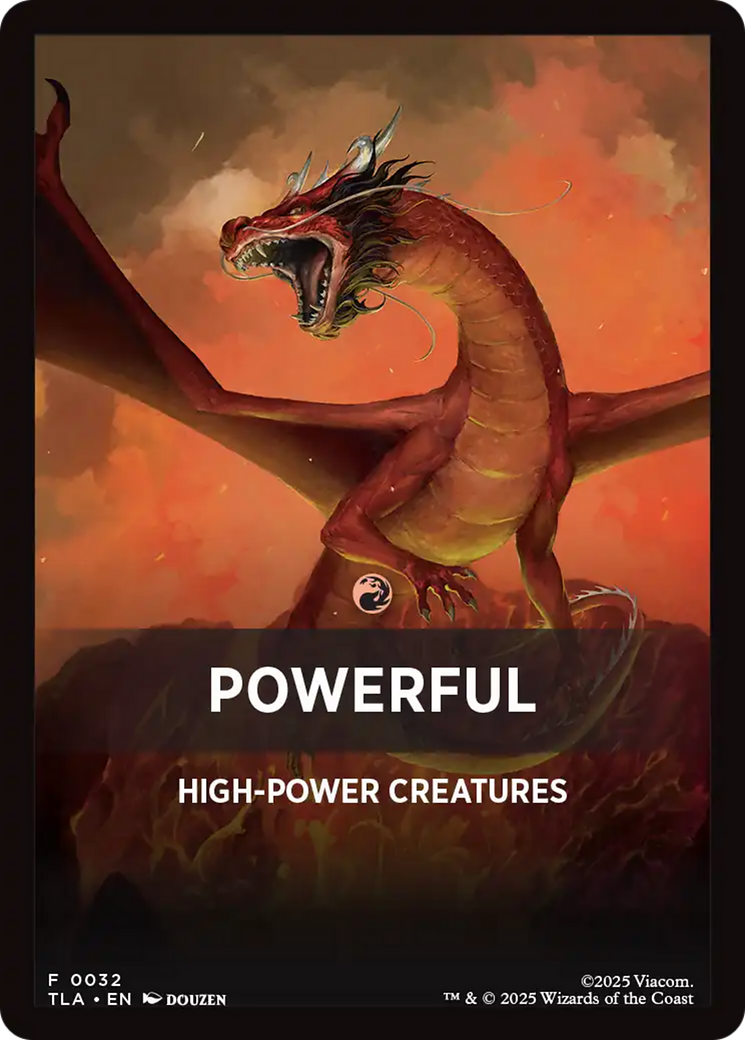 Powerful Theme Card [Avatar: The Last Airbender Tokens] | Galaxy Games LLC