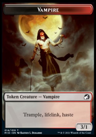 Wolf // Vampire Double-Sided Token [Innistrad: Midnight Hunt Tokens] | Galaxy Games LLC