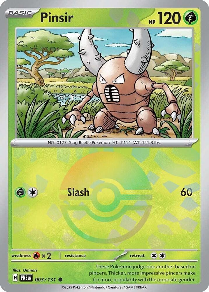 Pinsir (003/131) (Poke Ball Pattern) [Scarlet & Violet: Prismatic Evolutions] | Galaxy Games LLC