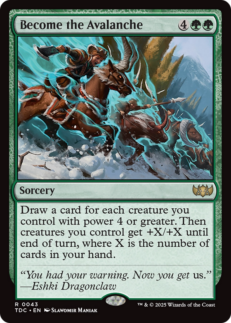 Become the Avalanche [Tarkir: Dragonstorm Commander] | Galaxy Games LLC