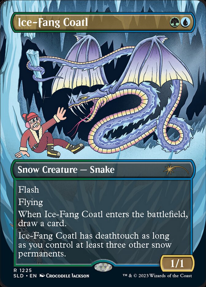 Ice-Fang Coatl (Borderless) [Secret Lair Drop Series] | Galaxy Games LLC