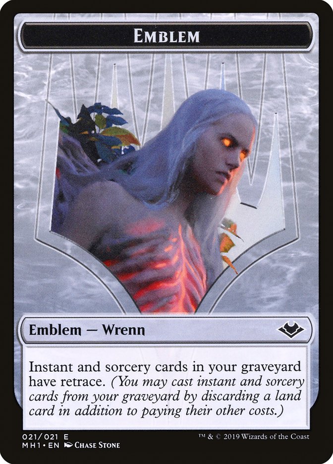 Elemental (008) // Wrenn and Six Emblem (021) Double-Sided Token [Modern Horizons Tokens] | Galaxy Games LLC