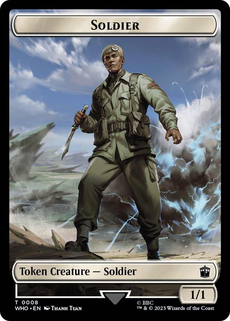 Soldier // Food (0025) Double-Sided Token [Doctor Who Tokens] | Galaxy Games LLC