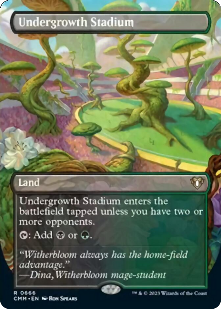 Undergrowth Stadium (Borderless Alternate Art) [Commander Masters] | Galaxy Games LLC