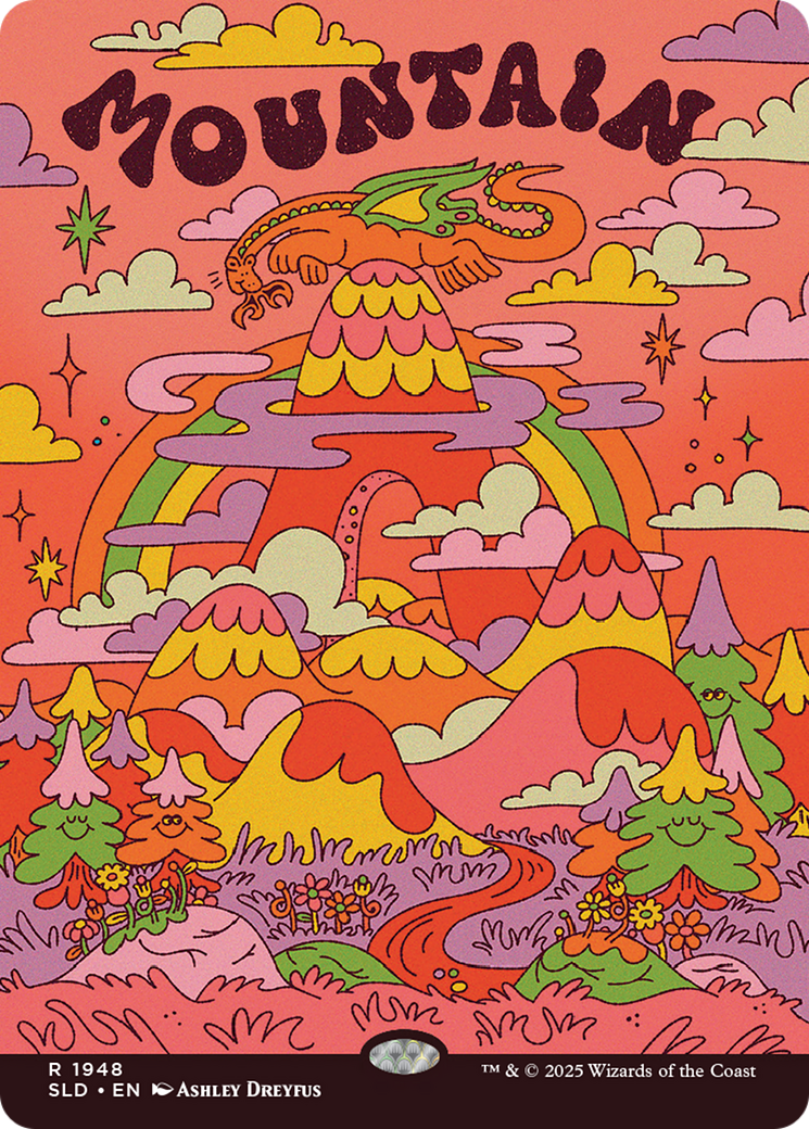 Mountain (1948) (Rainbow Foil) [Secret Lair Drop Series] | Galaxy Games LLC