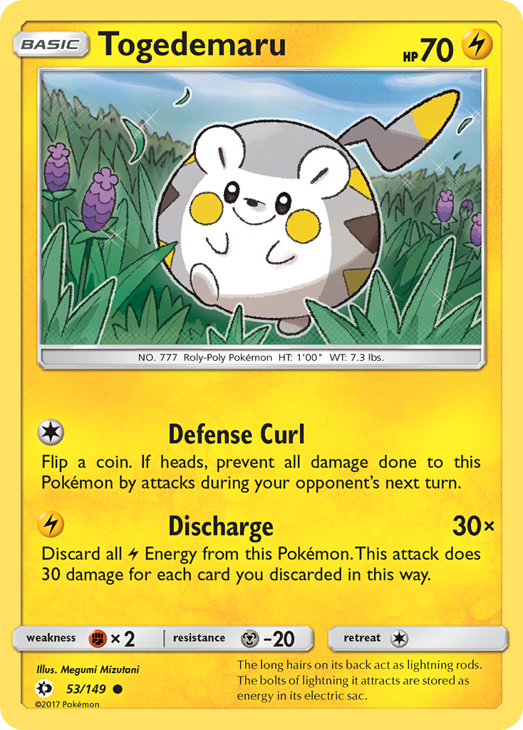 Togedemaru (53/149) [Sun & Moon: Base Set] | Galaxy Games LLC