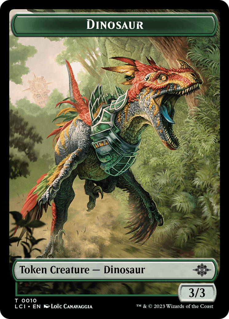 Gnome // Dinosaur (0010) Double-Sided Token [The Lost Caverns of Ixalan Tokens] | Galaxy Games LLC