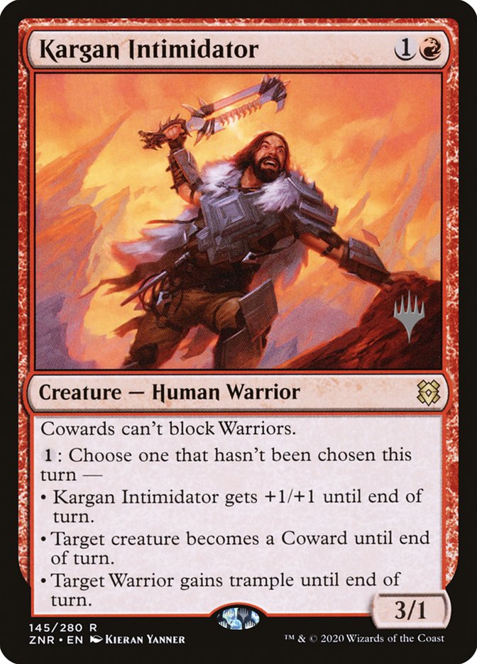 Kargan Intimidator (Promo Pack) [Zendikar Rising Promos] | Galaxy Games LLC